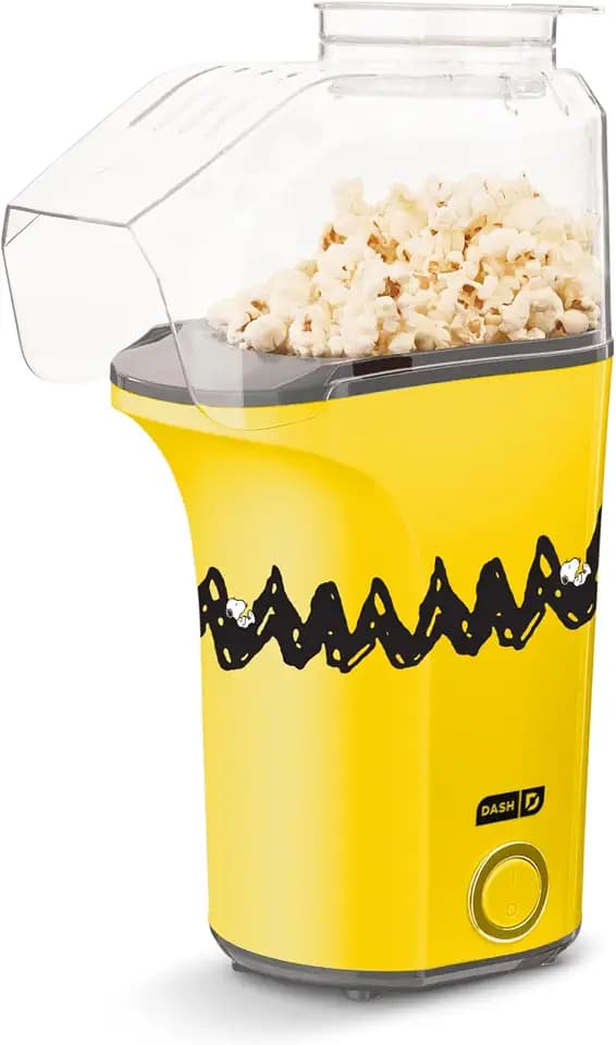 Peanuts x Dash Fresh Pop Popcorn Maker, 16-Cup Hot Air Popper