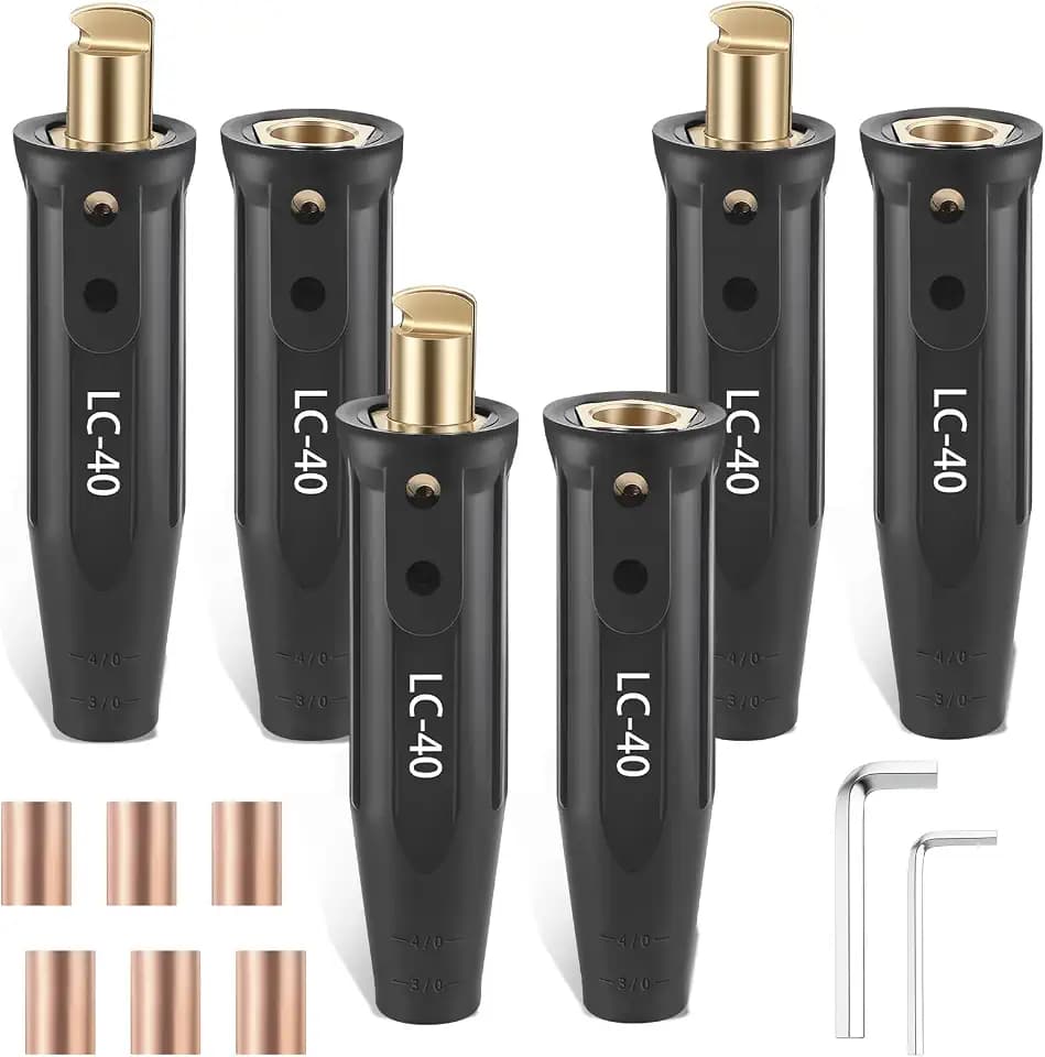 Relaxweex 3 Pack LC40 Welding Lead Connector Set 350 Amp Cable Connectors
