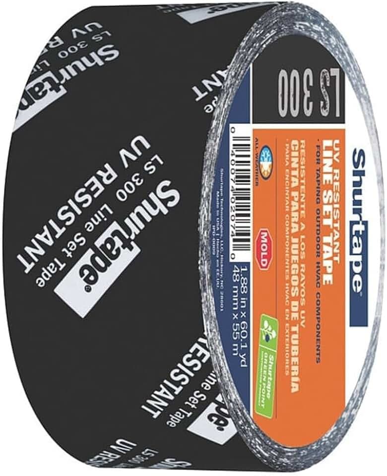 Shurtape LS 300 HVAC Line Set Tape, 55m Length x 48mm Width, Black (Pack of 1)
