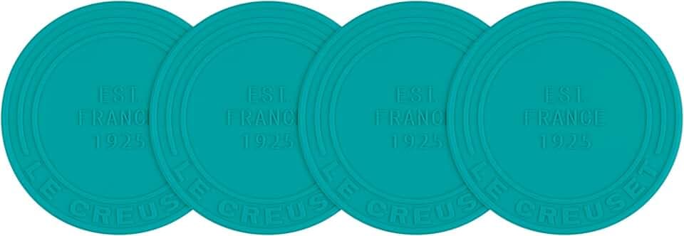 Le Creuset Silicone Coasters (est. 1925), Set of 4, Riviera