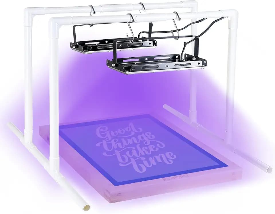 2 Pcs 50W LED UV Light for Screen Printing with Dual Stands, Exposure Unit for Screen Printing Kit, Photo Emulsion, and Cyanotypes