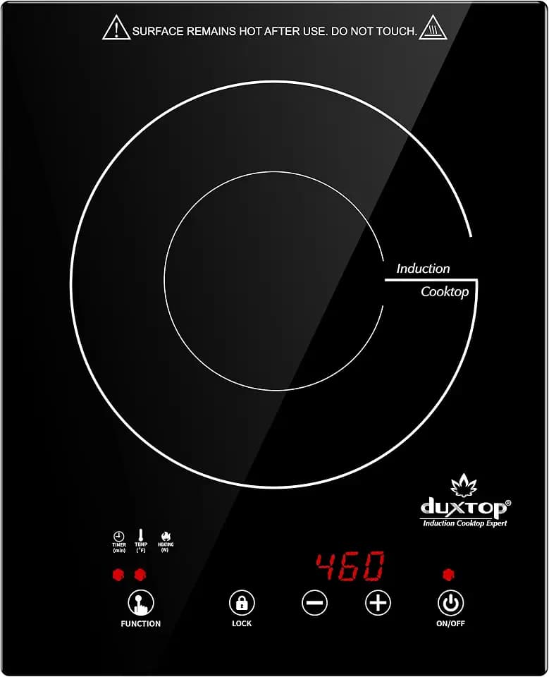 Duxtop Built-in Induction Cooktop, Portable Induction Burner 1800W 8600BI