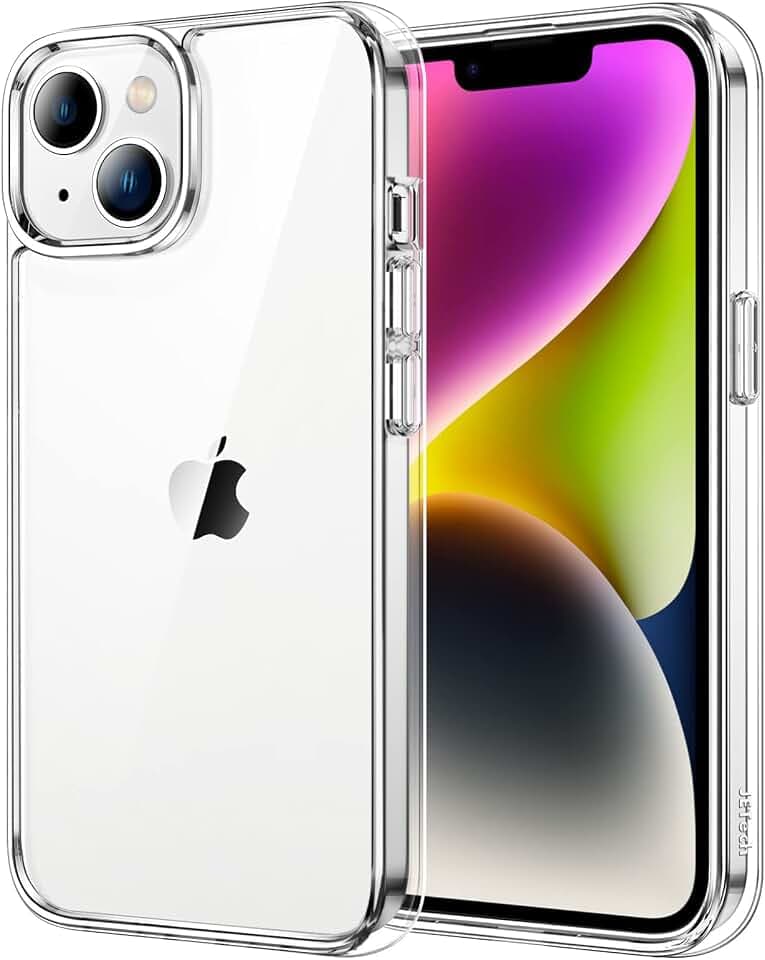 JETech Hülle für iPhone 14, Anti-Vergilbung, Durchsichtig
