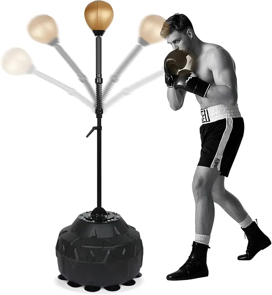 INNOLIFE Reflex Ball Speed Bag Free Standing Boxing Bag with Strong Spring