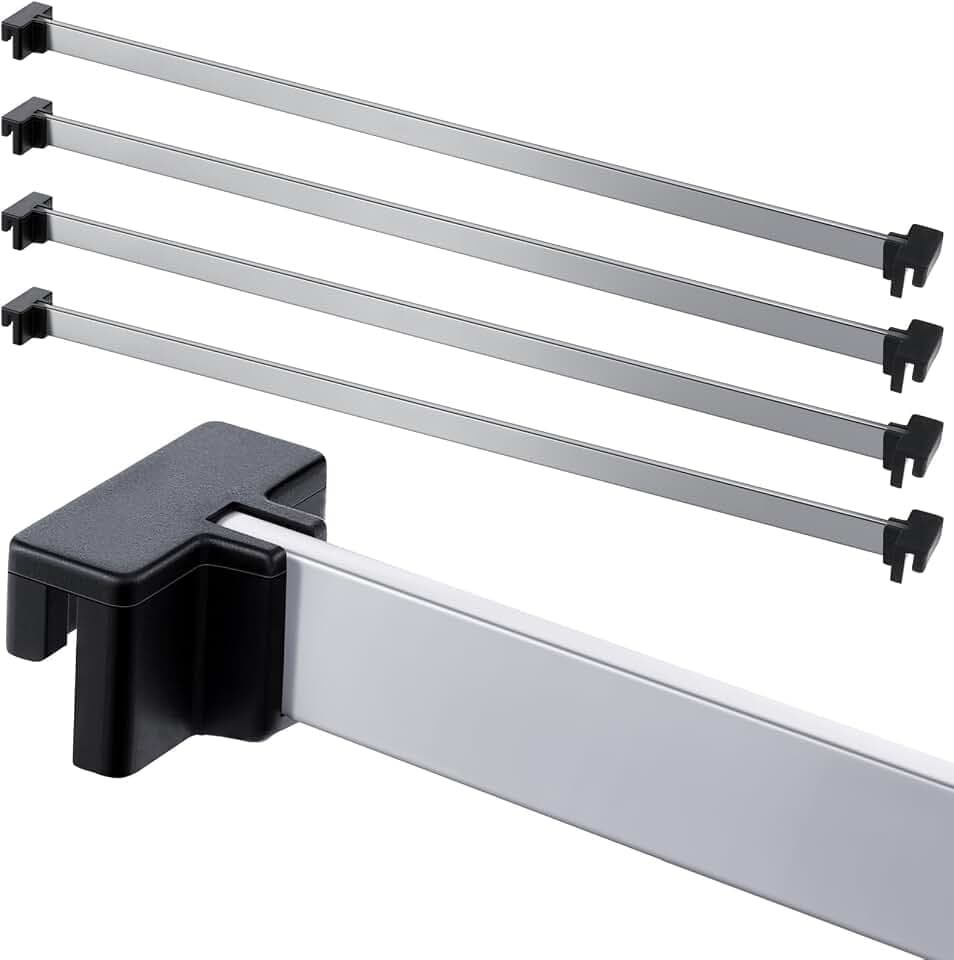 Epakh 12 Pcs Metal Adjustable File Cabinet Rails Set