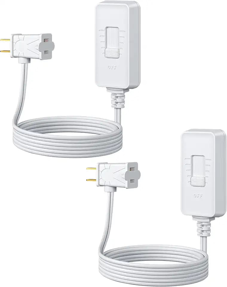 DEWENWILS 2 Pack Plug in Dimmer Switch for Lamp, Full Range Control, White