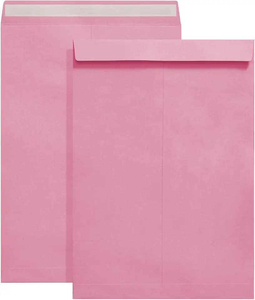 9" x 12.75" Pink Self-Seal Catalog Envelopes