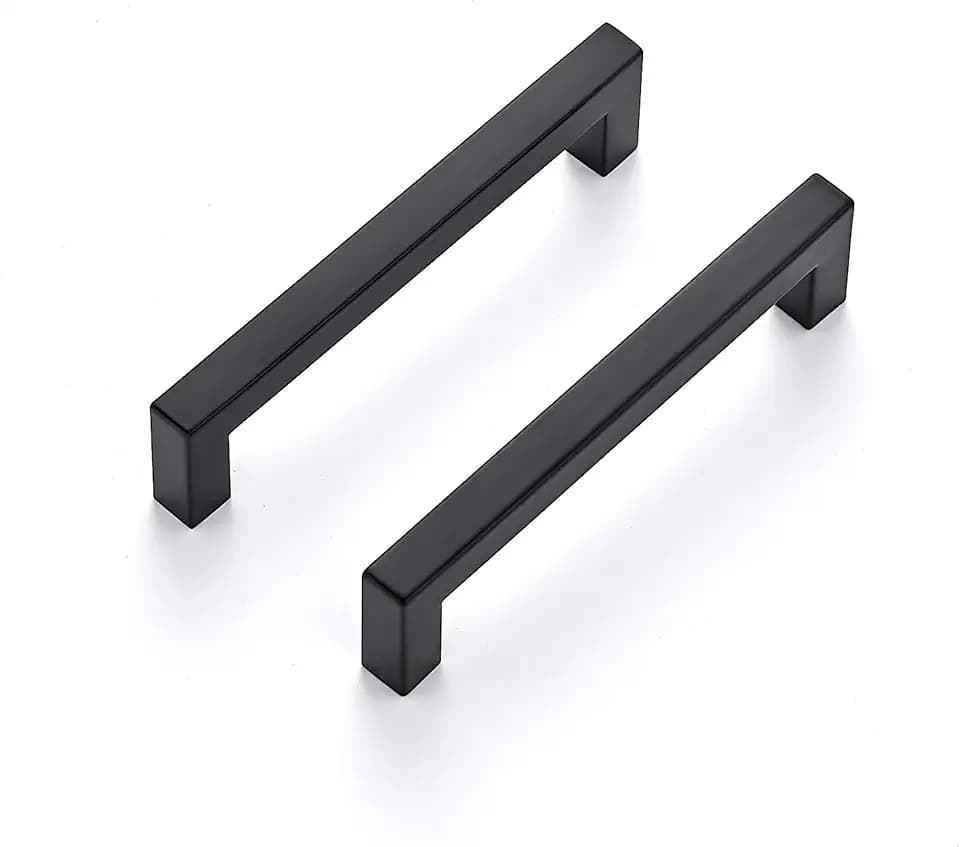 Ravinte Matte Black Square Cabinet Handles Drawer Pulls,5 Inch,15 Pack