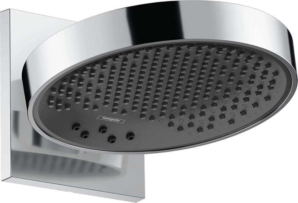 hansgrohe Rainfinity 10-inch Modern Showerhead 3-Spray Intense PowderRain, RainStream, PowderRain with QuickClean in Chrome, 26235001