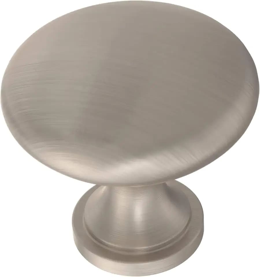 Franklin Brass (10-Pack) – Satin Nickel Cabinet Knobs for Dressers, Drawers, Kitchen Cabinet Door, Vanity, Furniture, Closet Knobs, 1-3/16 Inch Round | Mushroom