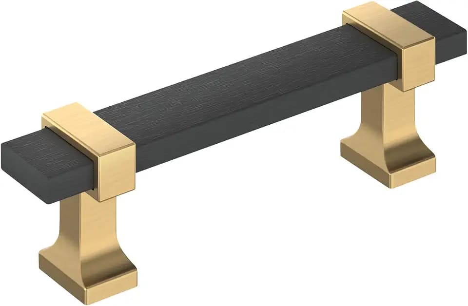 Amerock 3" Overton Brushed Matte Black/Champagne Bronze Drawer Pull