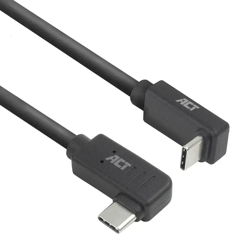 ACT USB C Winkel Kabel 1m, PD 60W, links/rechts nach oben/unten - AC7481