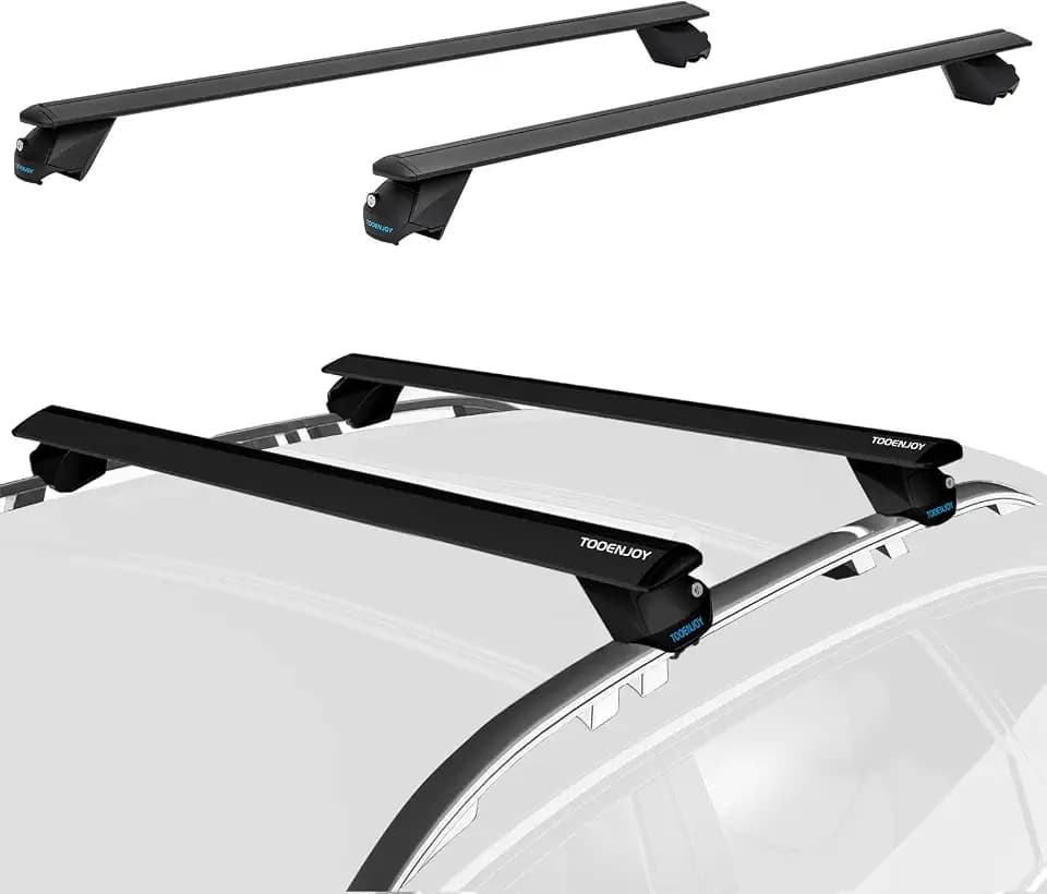 COWVIE 120 cm Aluminium-Dachträger-Querstangen, Schwarz