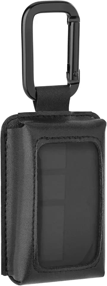 Homakover 1 Piece Portable Garage Door Opener Carrying Case with Carabiner, Anti-Lost Bag Gate Clicker Holder Compatible With Most of Brands Garage Door Opener, Black