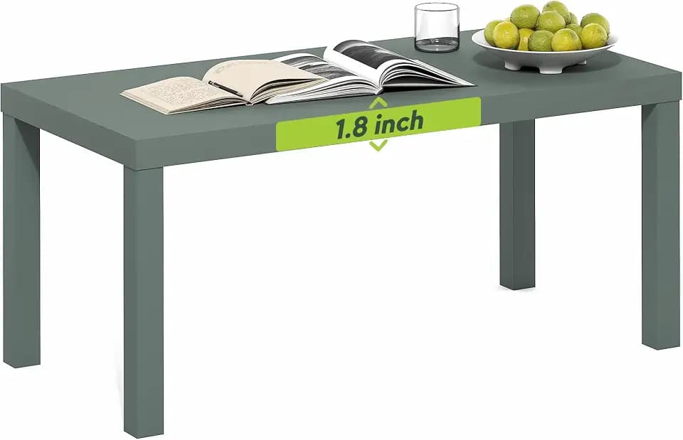 Furinno Classic Coffee Table, Modern Rectangle Printer Stand, Sage Green