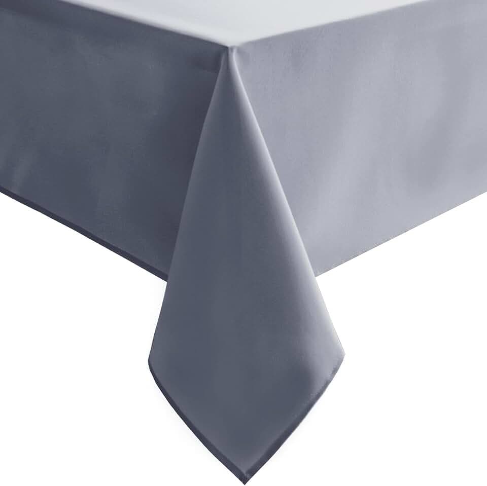 Hiasan Light Gray Rectangle Tablecloth, 70 x 120 inch, 1 Pack