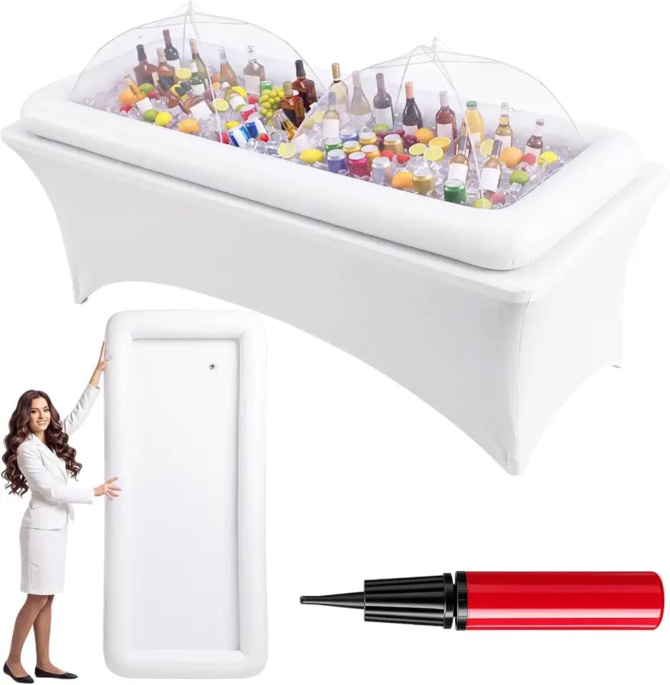 Leitee 4 Pcs Large Inflatable Serving Bar Kit 100 x 36 x 6'', White
