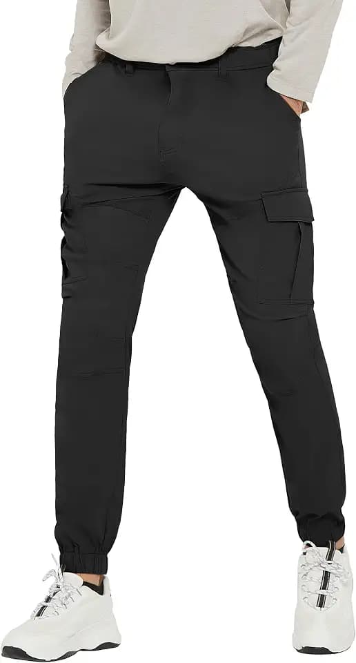 PULI Hiking Pants for Men Cargo Joggers Tapered Outdoor