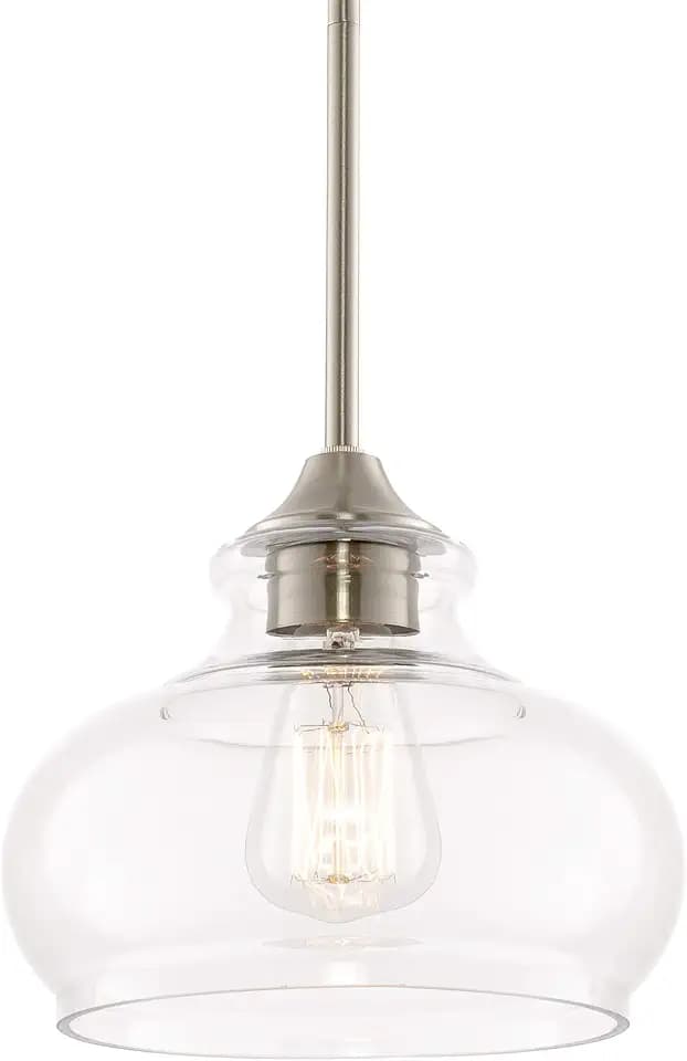 Kira Home Harlow 9" Modern Schoolhouse Pendant Light for Kitchen Island