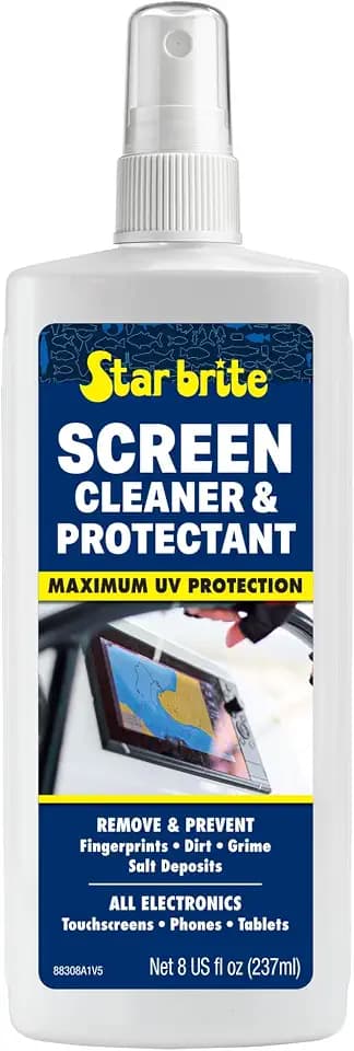 STAR BRITE Screen Cleaner & Protectant; Clean & Protect Phones, Tablets, Sunglasses, Helmet Visors, Touchscreens & More. Shed Fingerprints, Grime, Salt Water & Increase Rain Visibility (088308)