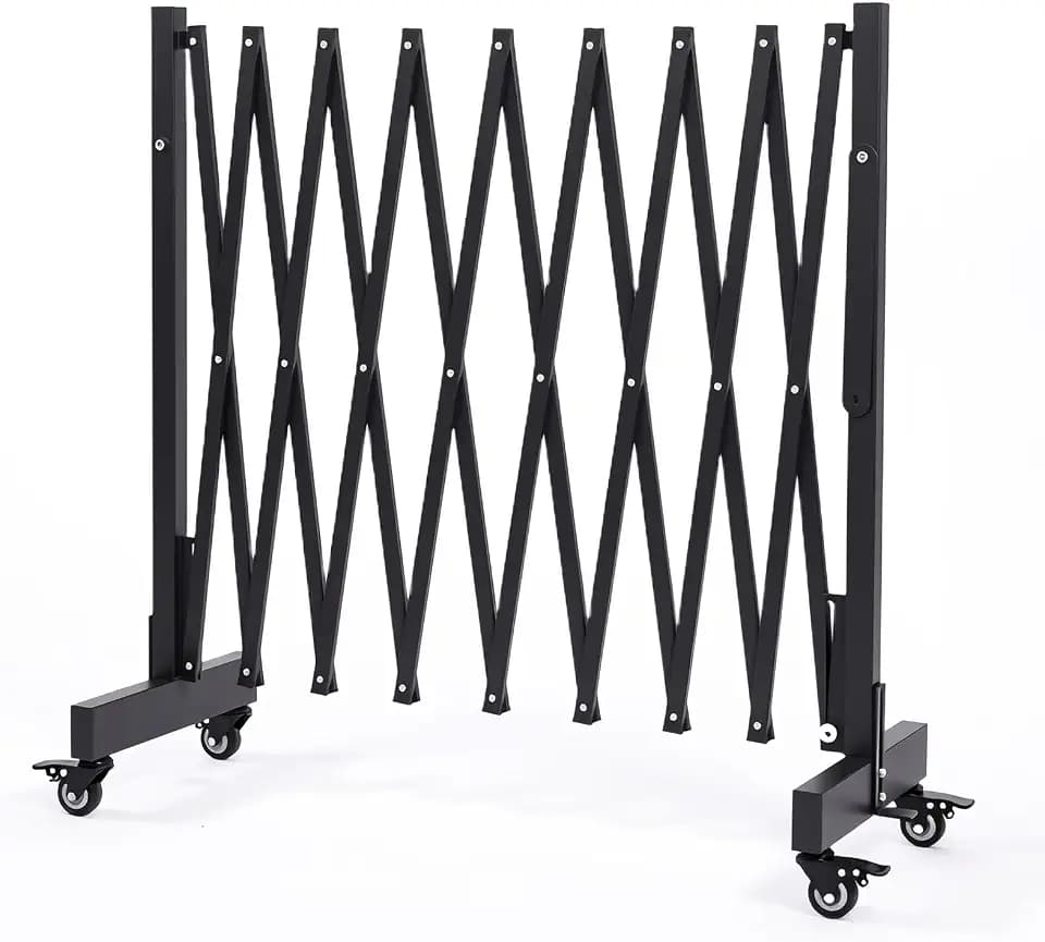11FT Industrial Expandable Barricade with Wheels