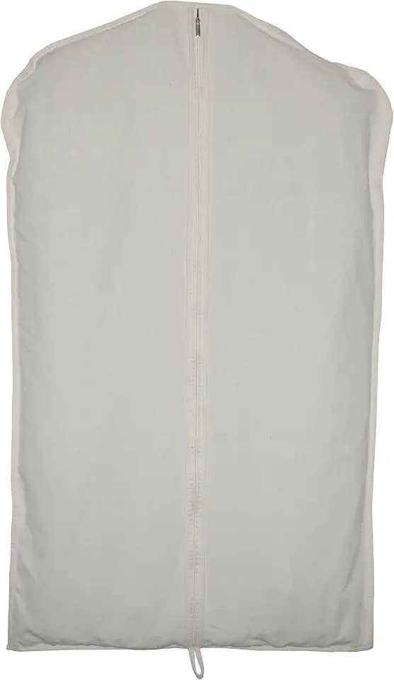 100% cotton canvas garment bags for closet storage and travel suit bags for clothes, coats, jackets, shirts, dresses suit garment cover for hanging clothes storage (24''x47'')