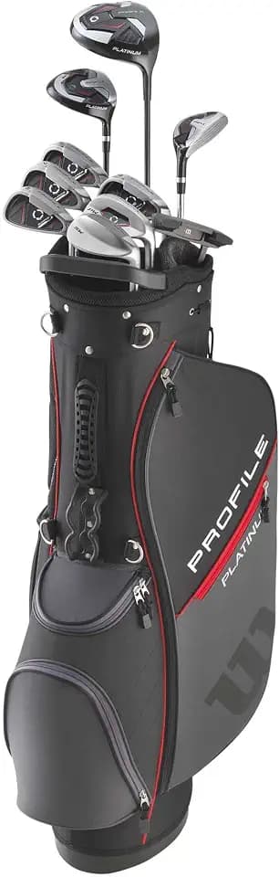 Wilson Men's Profile Platinum Complete Golf Club Package Set - Right Handed, Stand Bag