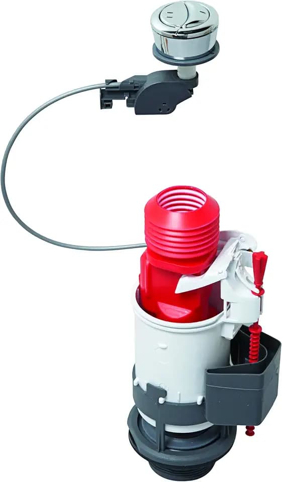 Wirquin Mechanische Doppelspülung BP 3/6 l, Weiß und Rot