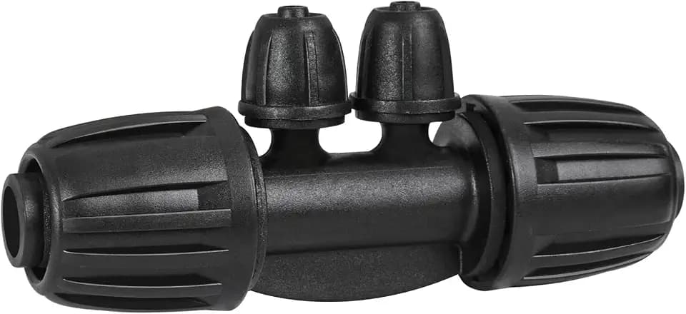 1/2 Inch To 1/4 Drip Irrigation Fittings - 8 Pack Drip Line Irrigation 1/2'' to 1/4'' Barbed Tee Adapter Anti-Drop Lock Nut Barbed Reducer 4 Way Connectors for Drip Irrigation System