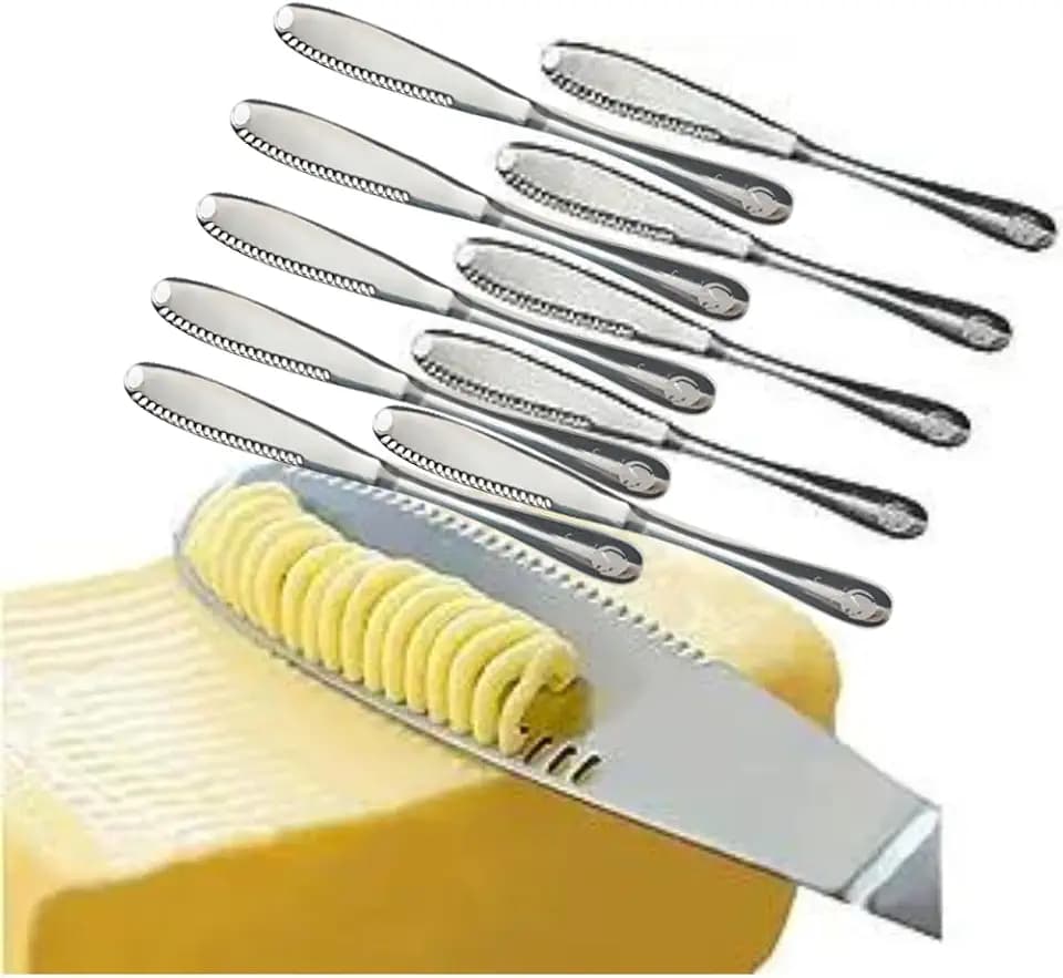 Simple preading Stainless Steel Butter Spreader, Butter Knife - 3 in 1 Kitchen Gadgets (10 Set)
