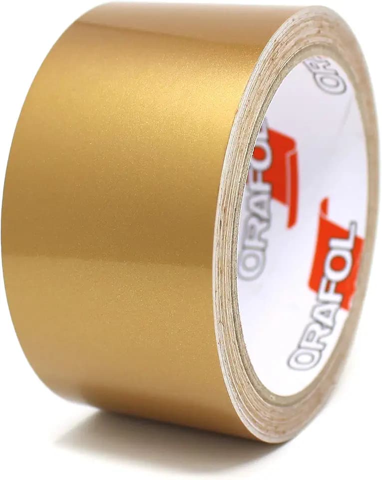 Finest Folia 10 Meter (1,79€/Meter) Zierstreifen Auto Motorrad Boot Modellbau Farbauswahl Dekorstreifen Seitenstreifen Klebestreifen (Gold Glanz, 40mm Breite)
