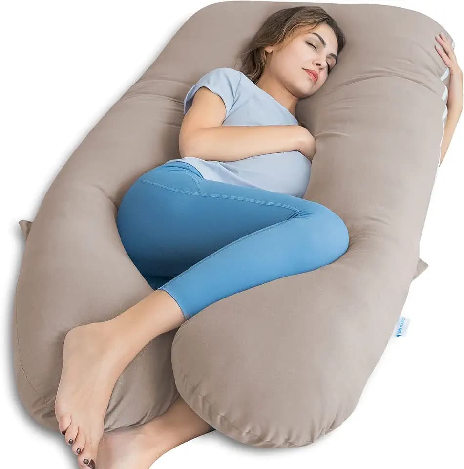 QUEEN ROSE Pregnancy Pillow, U Shaped Maternity Body Pillow, Nomad