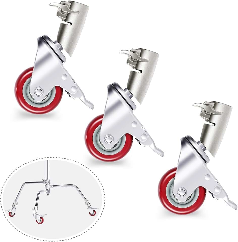 NEEWER 3er Pack professionelle Lenkrollen mit 75mm Durchmesser