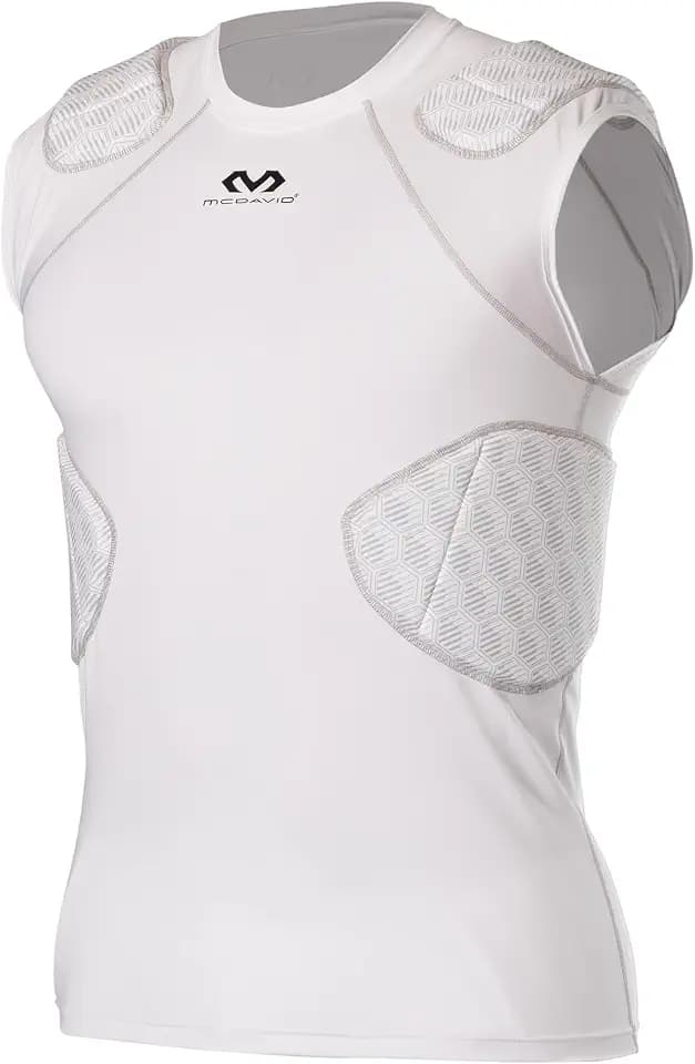 McDavid Rival Integrated Padded Football Shirt, 5-Pad Compression Football Shirt