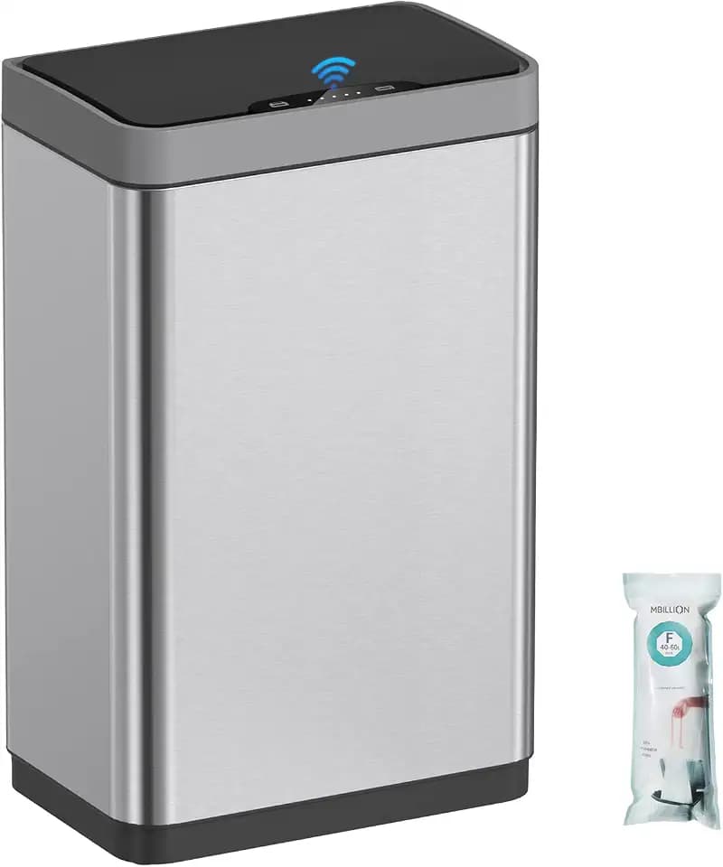 Mbillion 15 Gallon Touchless Motion Sensor Trash Can