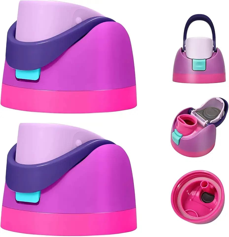 2 Pack Replacement Lid for Owala Freesip, One Button Water Bottle Top Replacement Cap Compatible with Owala Cup 16oz 24oz 32oz 40oz, Leakproof Replacement Accessory, BPA-Free(Purple)