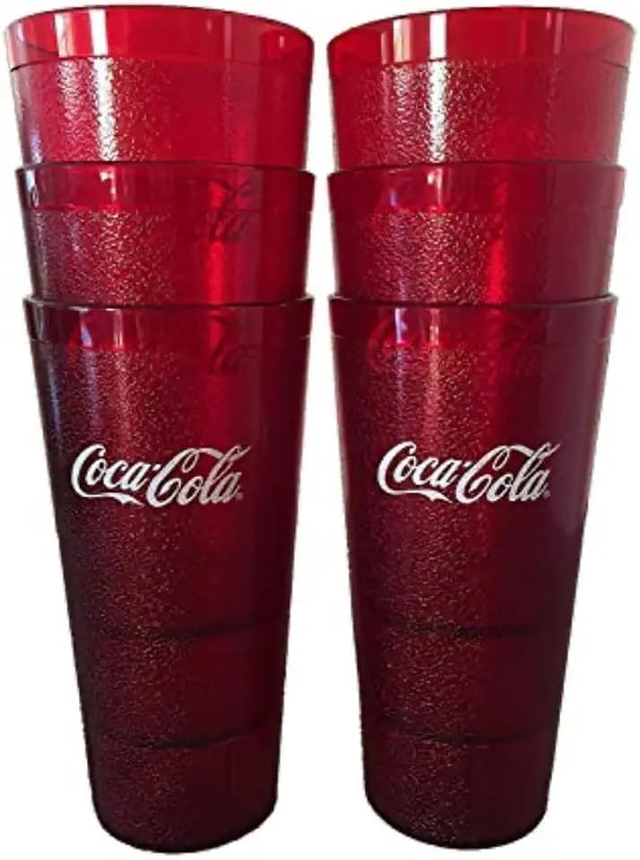 Supply Depot coca cola Restaurant Red Plastic Tumblers 24oz