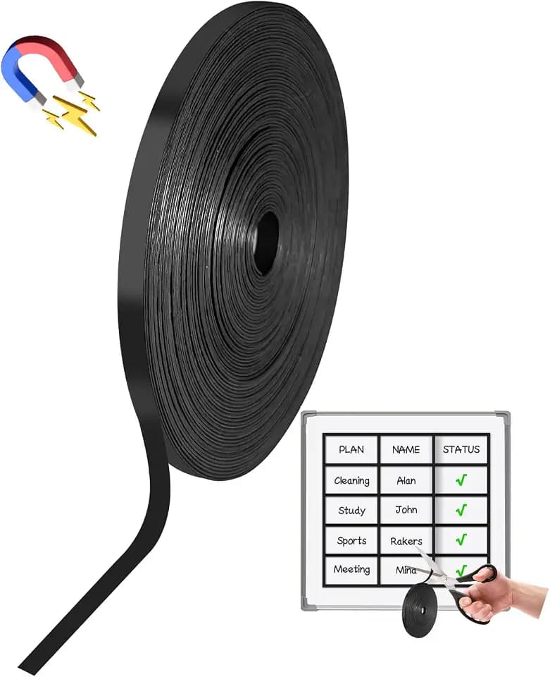 Magnetic Tape Roll for Whiteboard, Reusable Magnet Whiteboard Borders