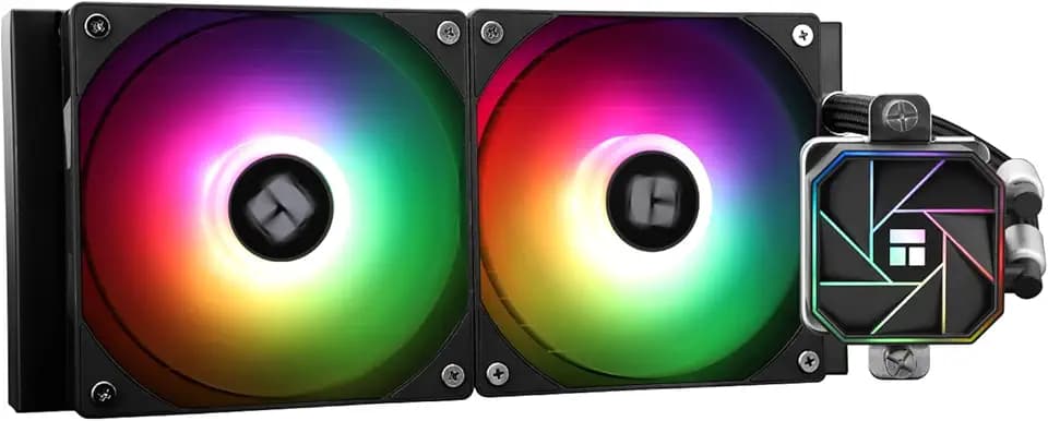 TR AQUA ELITE 240V3, AIO Pumpenkopfgeschwindigkeit bis zu 3300RPM, TL-C12B-S V2×2 PWM Lüfter, für AMD / AM4 / AM5, Intel LGA1150 / 1151/1200 / 1700/1851 CPU-Kühler