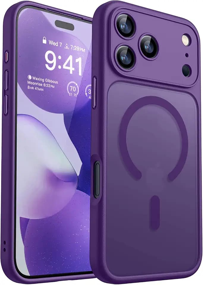 CANSHN Magnetic Shockproof for iPhone 17 Pro Max Case, Deep Purple