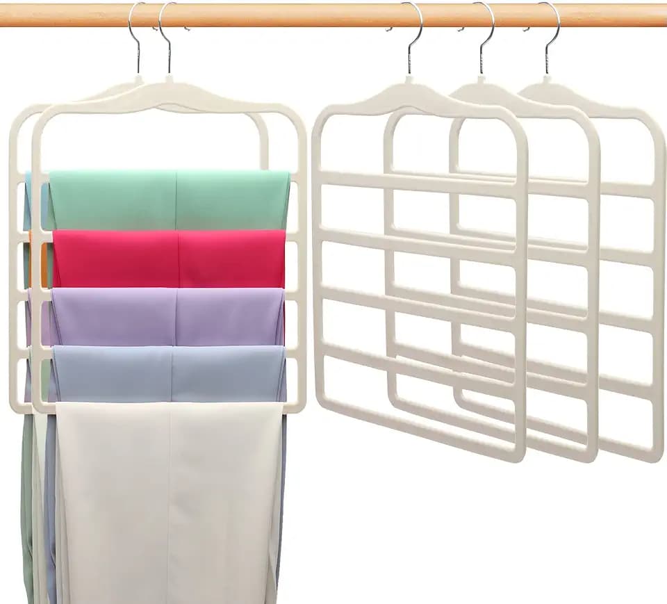 Closet Organizers and Storage, 5 Pack Velvet Pants-Hangers-Space-Saving