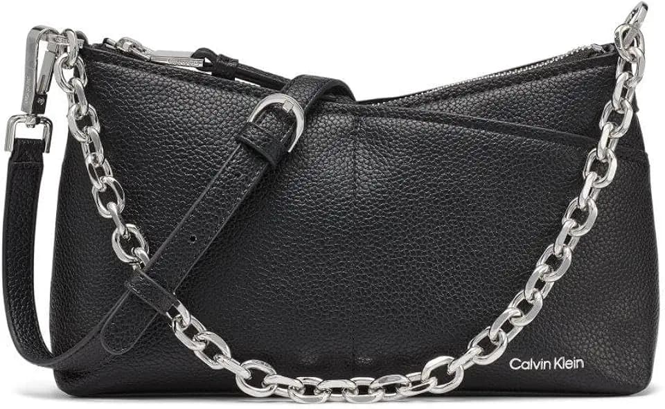 Calvin Klein Women's Zoe Top Zip Chain Crossbody