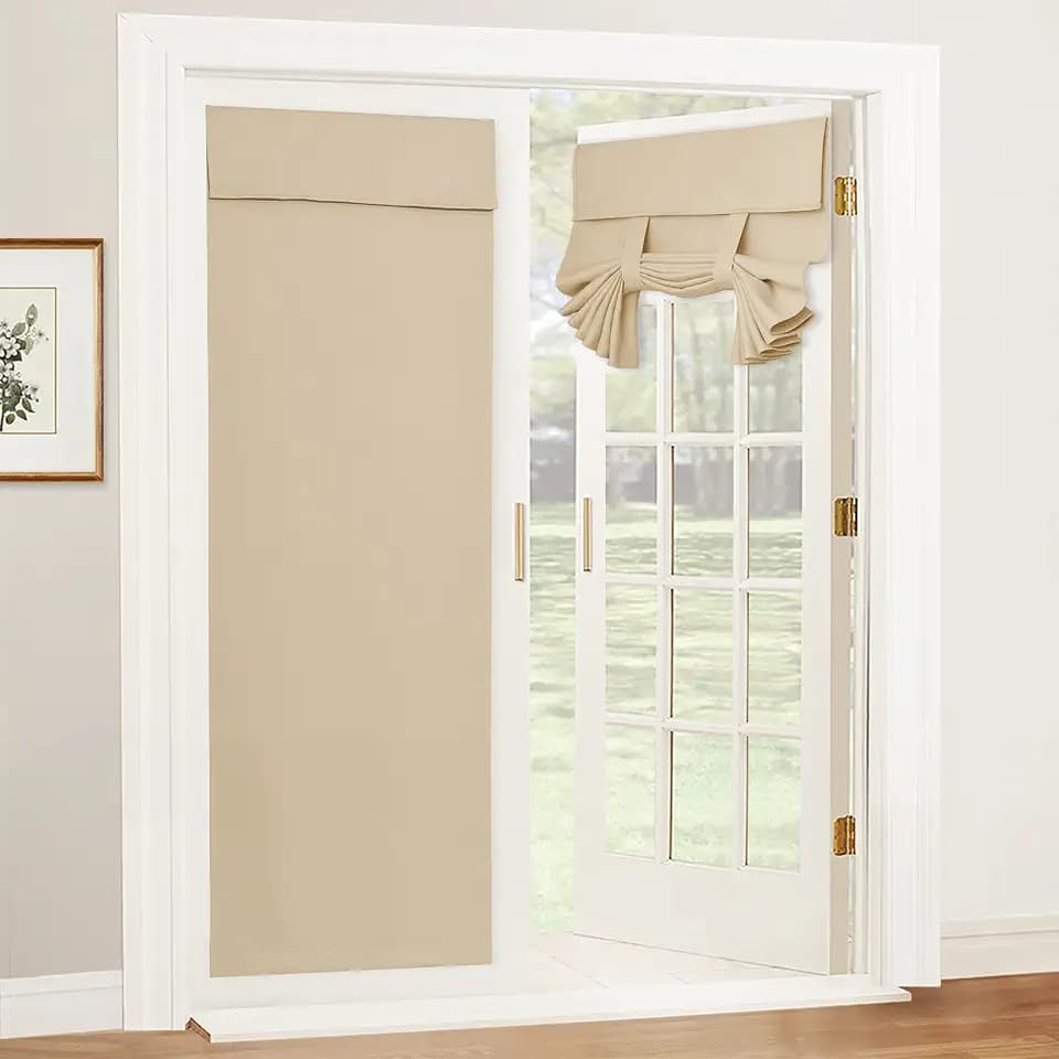 RYB HOME Blackout Door Curtains 80 inch Length, French Door Shades