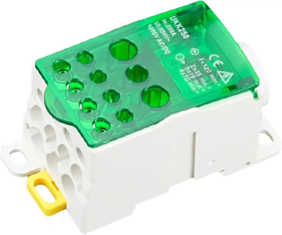 BORDSTRACT 690V 250A DIN Rail Distribution Box,Green