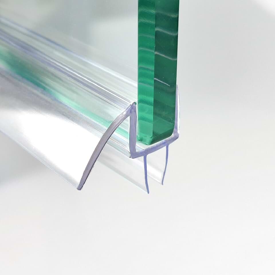 36" Shower Door Bottom Seal Strip for 3/8" (10mm) Glass – Ultra Clear Polycarbonate Shower Door Sweep, Single Pack