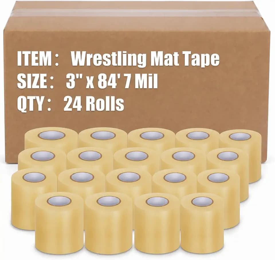Pangda 24 Pack Wrestling Mat Tape 3 or 4 Inch Heavy Duty 7 Mil PVC