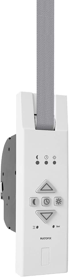 ATTAS Elektrischer Gurtwickler MATOFIX für 23mm Gurtband, Unterputz, Zugkraft bis 45kg, feste Fahrtzeiten einstellbar, inkl. Netzstecker, Weiß
