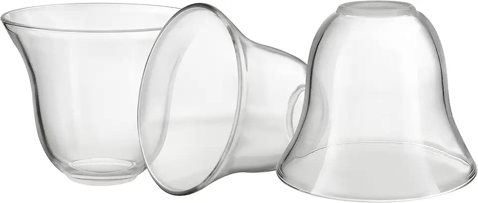 Aspen Creative 23625-60-3, Clear Glass Shade For Lighting Fixture/Vanity Light/Wall Light, Size: 5-3/8" D x 4-3/4" H, 3Pcs/Pack
