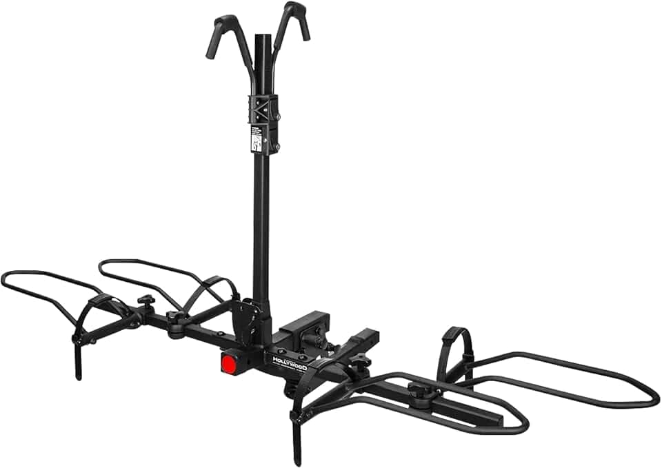 Hollywood Racks Sport Rider 2" Hitch Bike Rack, Carries 2 Bikes up to 80 lbs Each for Standard, Fat Tire and Electric Bicycles - Heavy Duty, Foldable Ebike Rack for Car, Truck, and SUV