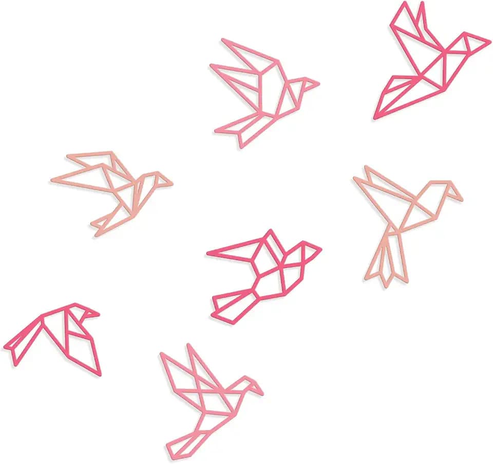 COLOR VALLEY ART Metal Wall Decor, Bird Metal Wall ART for Living Room Garden Bedroom Office Home Wall Housewarming Party, Set of 7